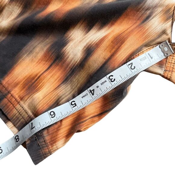 Barney Cool Men's Floral Blur Amphibious‎ Swim Trunks Brown Orange Size 38 - Picture 6 of 7